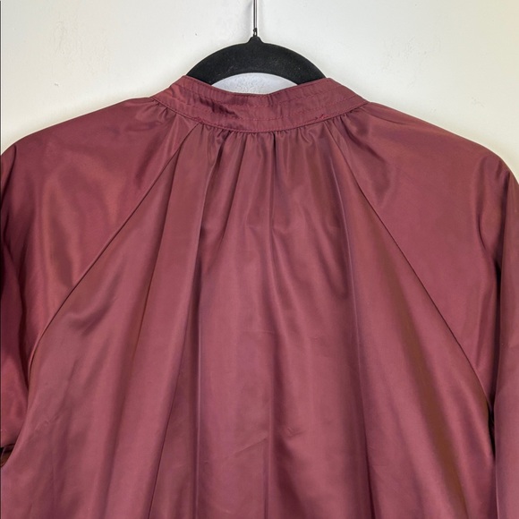 Free People Burgundy Bomber Jacket Size small - Picture 9 of 10